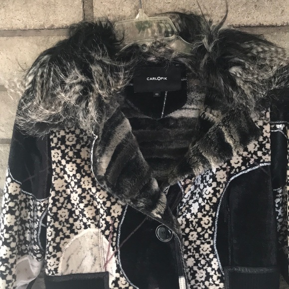 SOLD. Amazing Velveteen Patchwork Coat - Picture 3 of 16